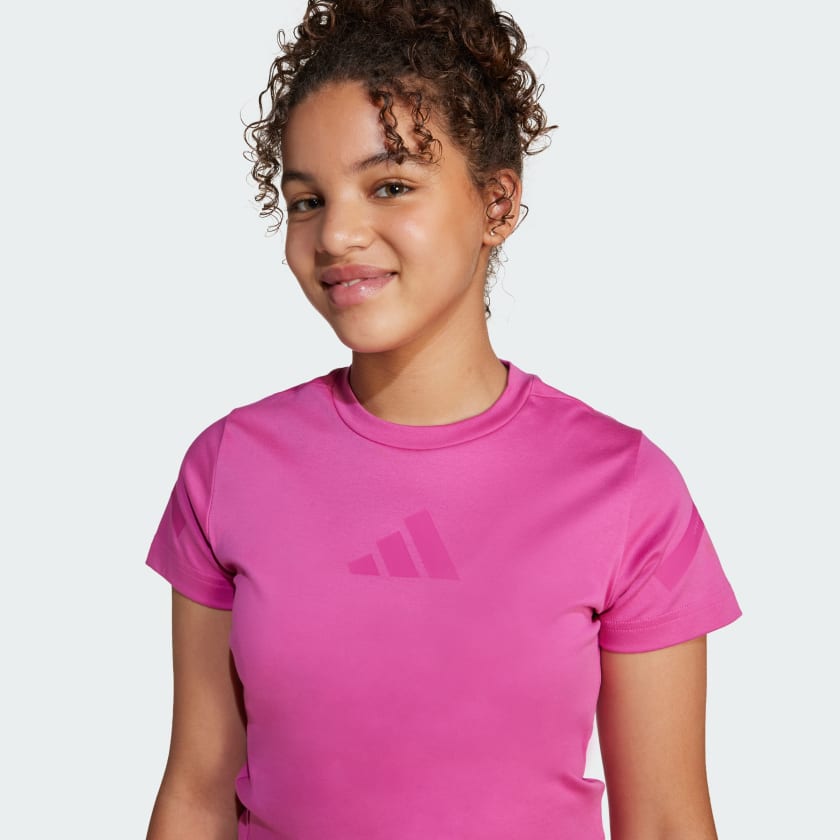 Kids' adidas adidas Z.N.E. Fitted Crop Tee Kids