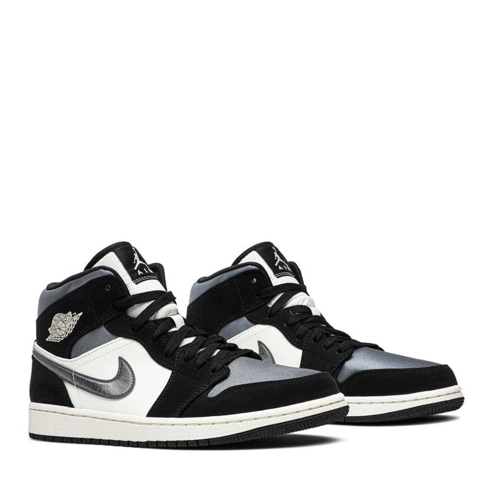 NIKE AIR JORDAN1 MID SE SATIN GREY TOE -