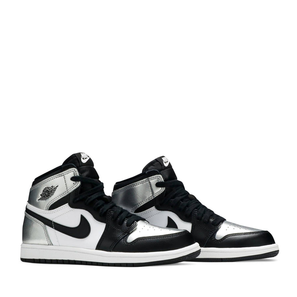 NIKE AIR JORDAN1 HIGH SILVER TOE PRESCHOOL -