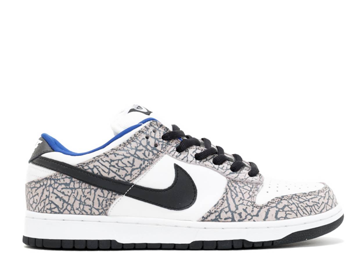 Dunk Low Supreme White Cement (2002) (WORN)