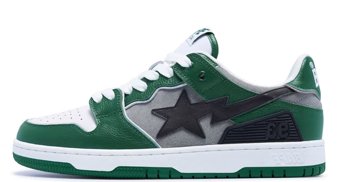 A Bathing Ape SK8 Sta Green Grey