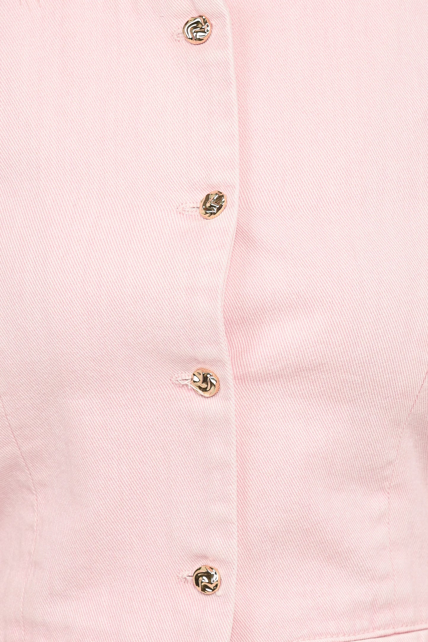 Ailis Denim Vest Top - Dusty Pink