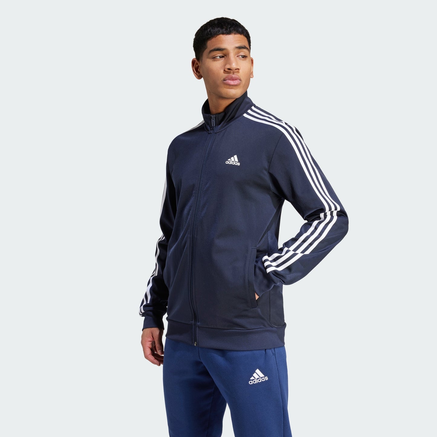Men's adidas Essentials Warm-Up 3-Stripes Track Jacket