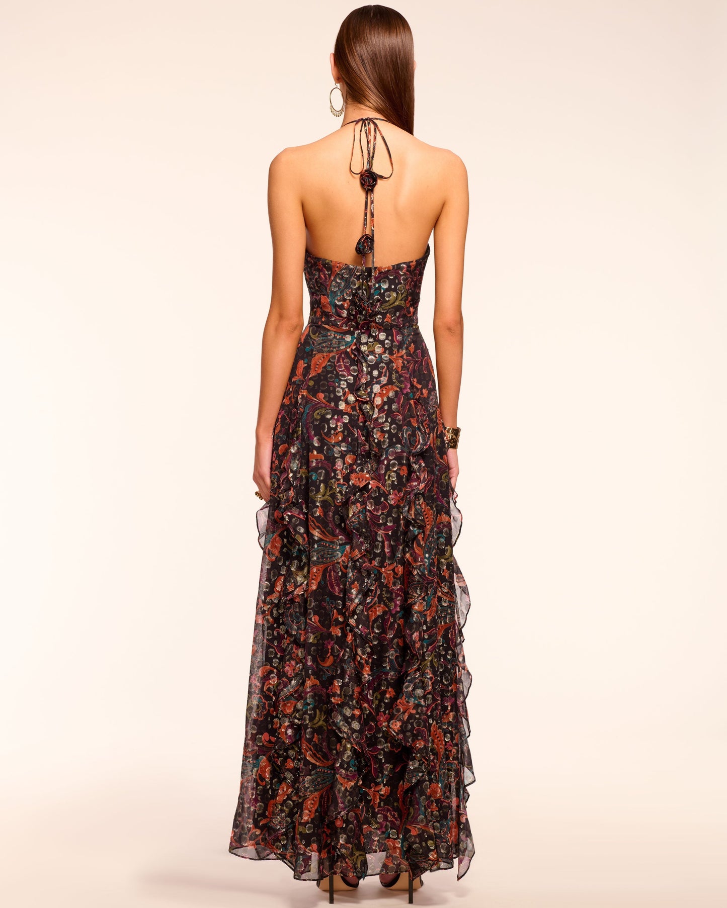 Idella Ruffle Halter Gown