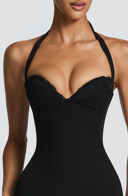 Cassia Midi Dress - Black