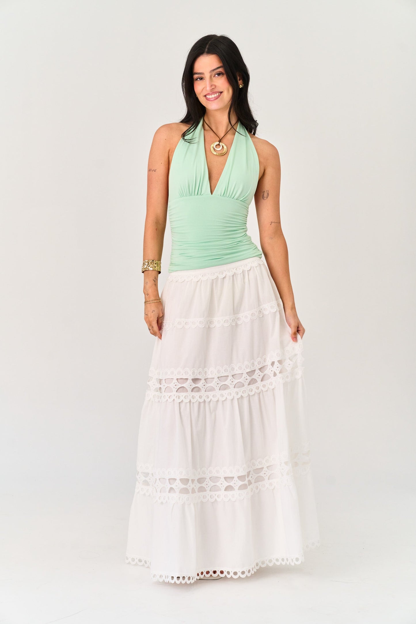 Cape May Halter Top in Mint