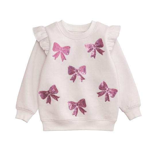 Bow sequin sweater