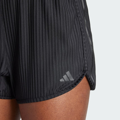 Women's adidas Pacer All Gym Seasonal Rib High-Rise Tonal 3-Stripes Shorts
