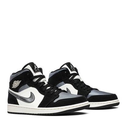 NIKE AIR JORDAN1 MID SE SATIN GREY TOE -