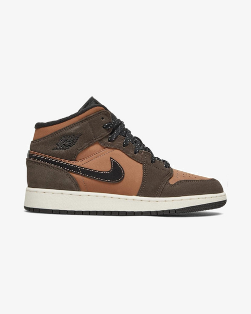 NIKE AIR JORDAN1 MID SE GS DARK CHOCOLATE