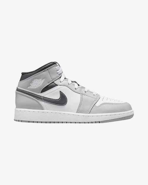NIKE AIR JORDAN1 MID GS LIGHT SMOKE GREY ANTHRACITE