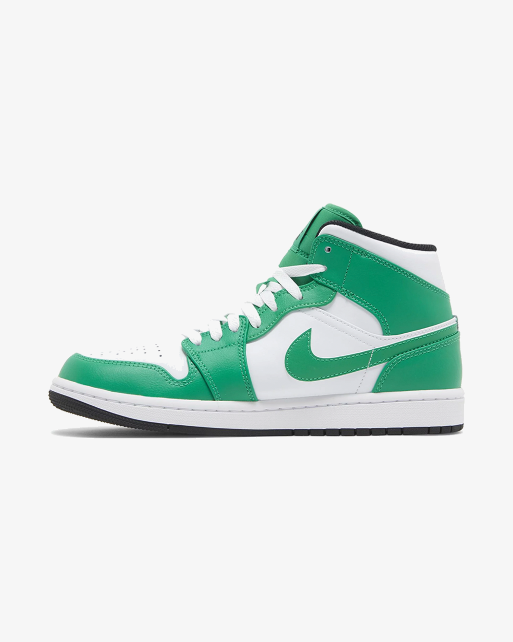 NIKE AIR JORDAN1 MID WHITE LUCKY GREEN