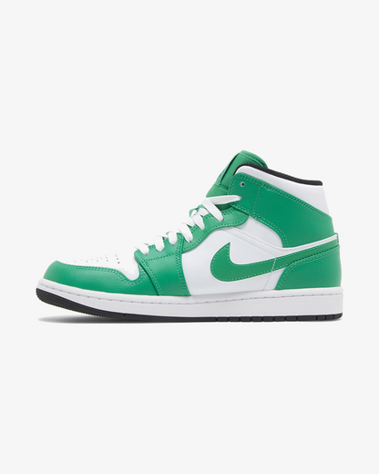 NIKE AIR JORDAN1 MID WHITE LUCKY GREEN