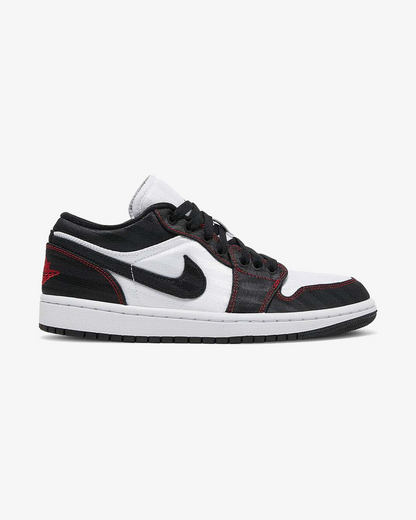 NIKE AIR JORDAN1 LOW SE UTILITY WHITE BLACK GYM RED W