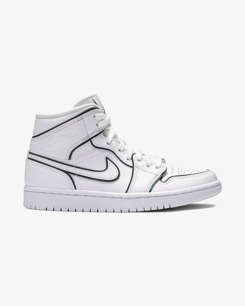 NIKE AIR JORDAN1 MID SE WMNS IRIDESCENT REFLECTIVE WHITE