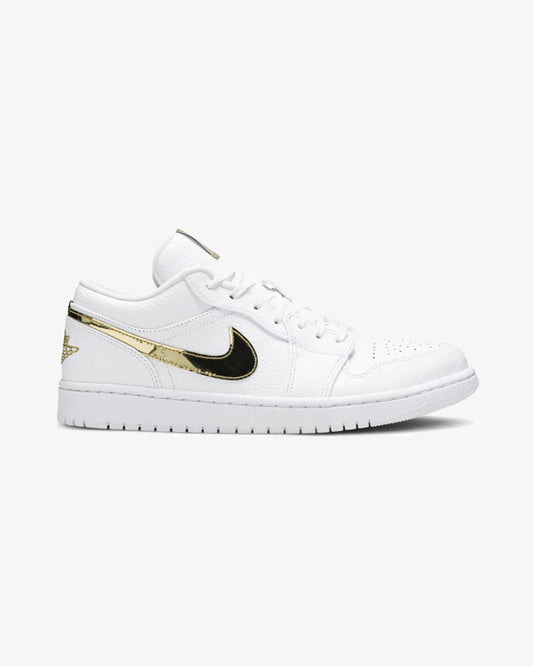 NIKE AIR JORDAN1 LOW WMNS WHITE METALLIC GOLD (NEW)