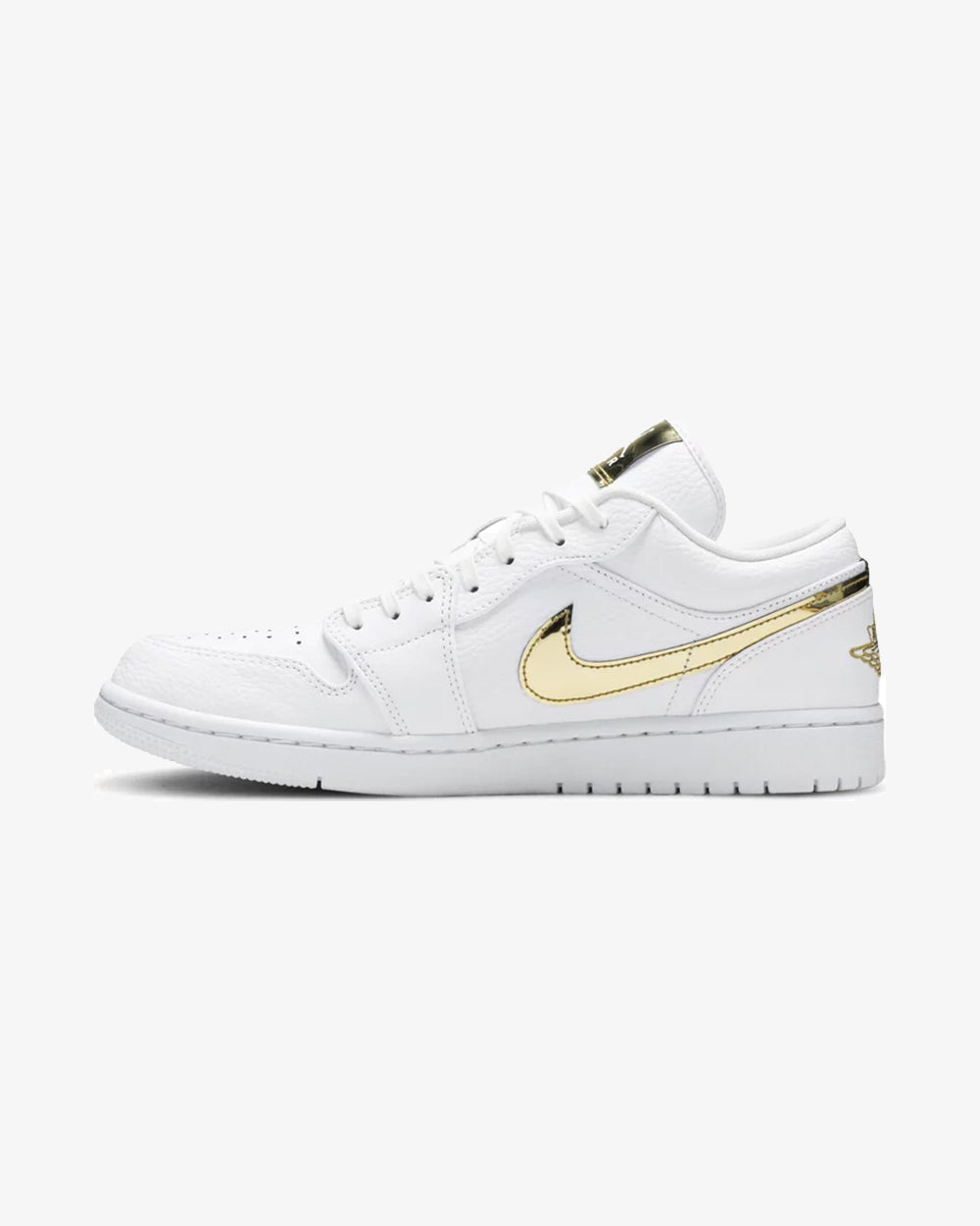 NIKE AIR JORDAN1 LOW WMNS WHITE METALLIC GOLD (NEW)