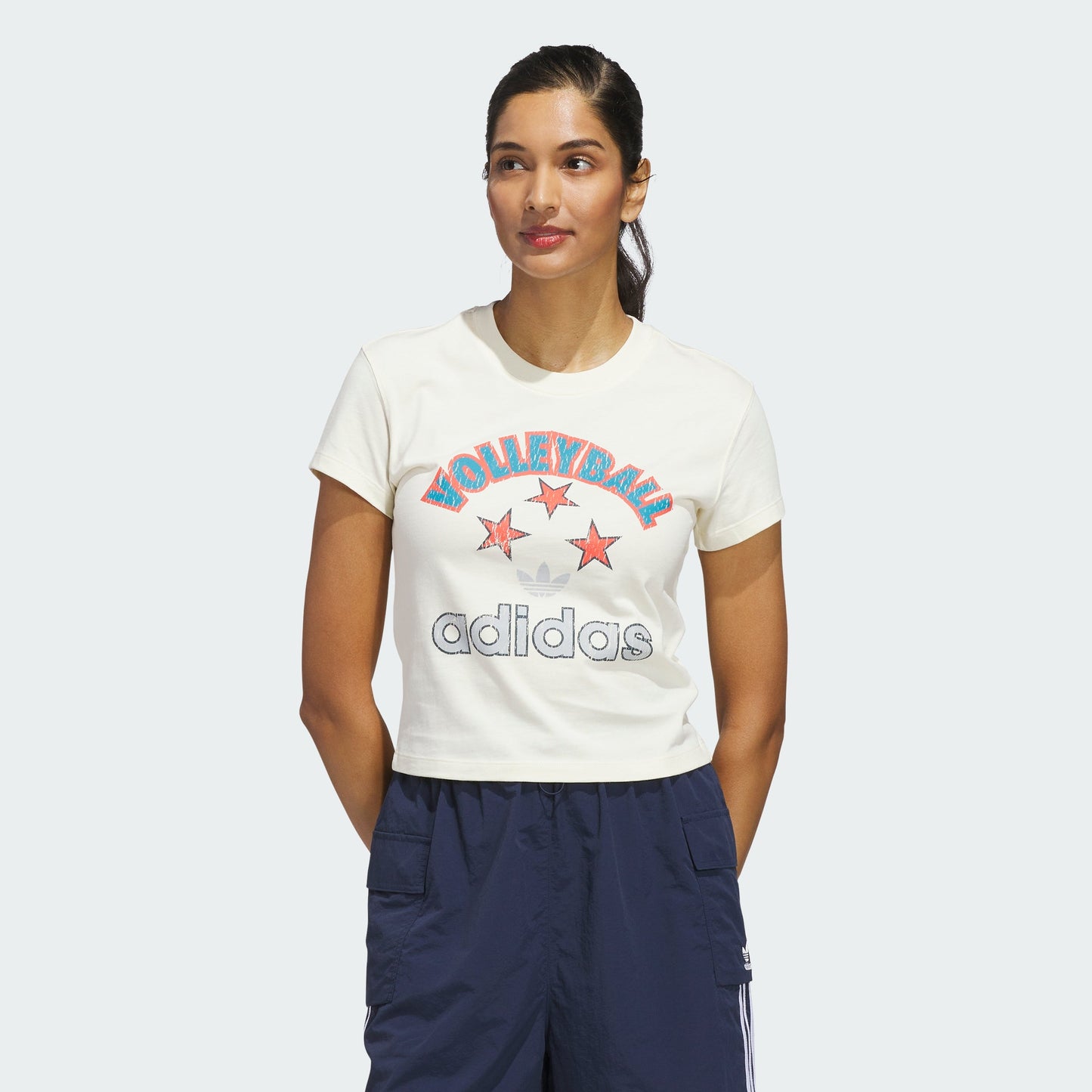 Women's adidas Archive Graphic Slim Volleyball Tee