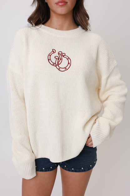 Western Roots Sweater in Cream