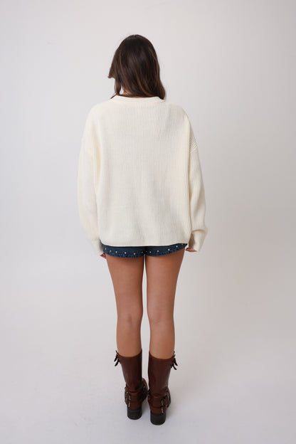 Western Roots Sweater in Cream