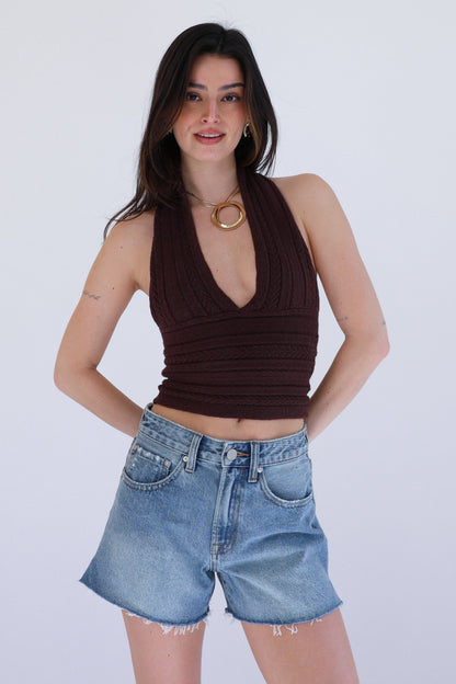 Mira Shorts in Medium Denim