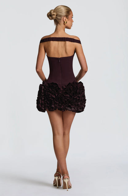 Aveta Mini Dress - Plum