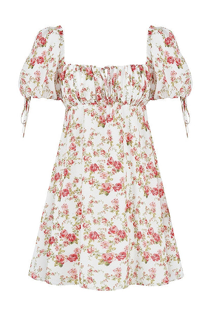 rose print mini dress - sale