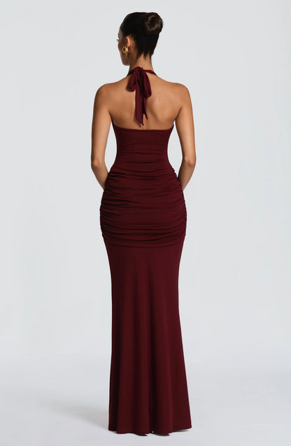 Veneda Maxi Dress - Cherry Lacquer