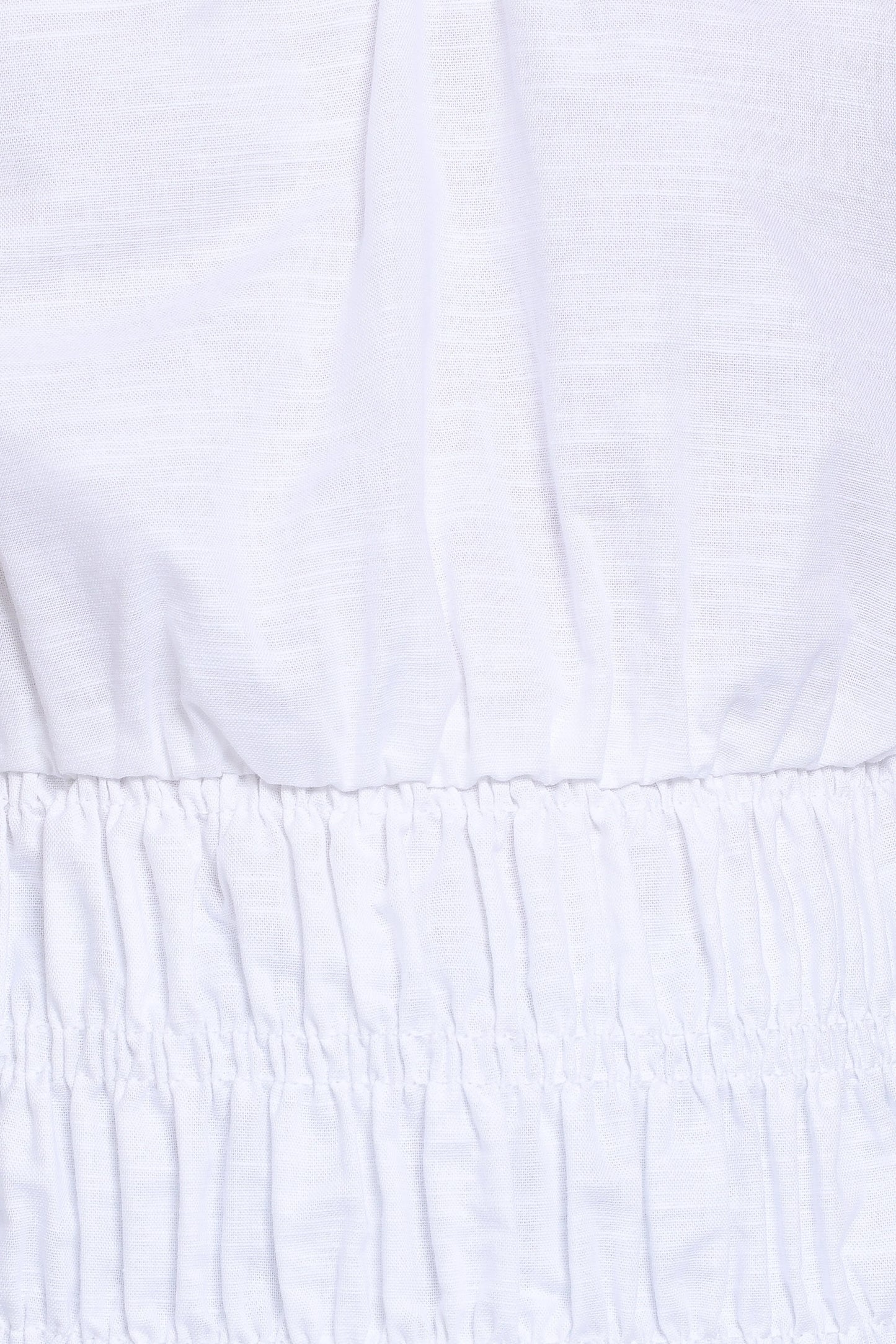 Lucilla Shirred Waist Top - White