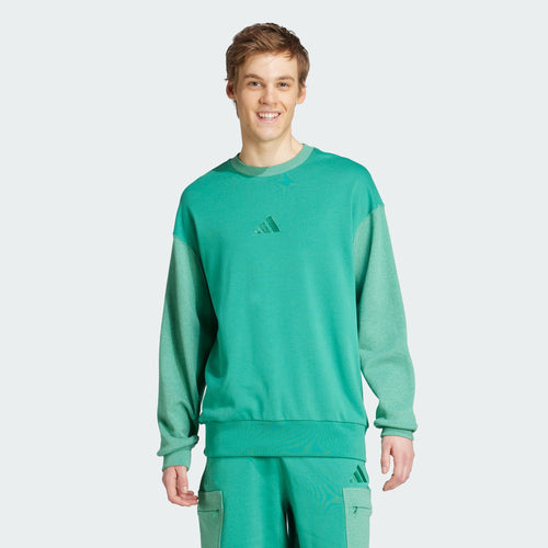 Men's adidas All SZN French Terry Colorblock Crew Sweatshirt