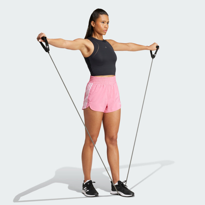 Women's adidas Pacer Training 3-Stripes Woven High-Rise Shorts