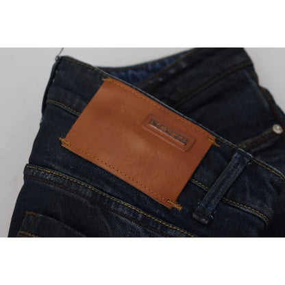 Acht Blue Cotton Low Waist Slim Fit Women Casual Jeans