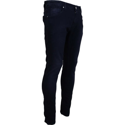 Acht Blue Cotton Tapered Slim Fit Men Casual Denim Jeans