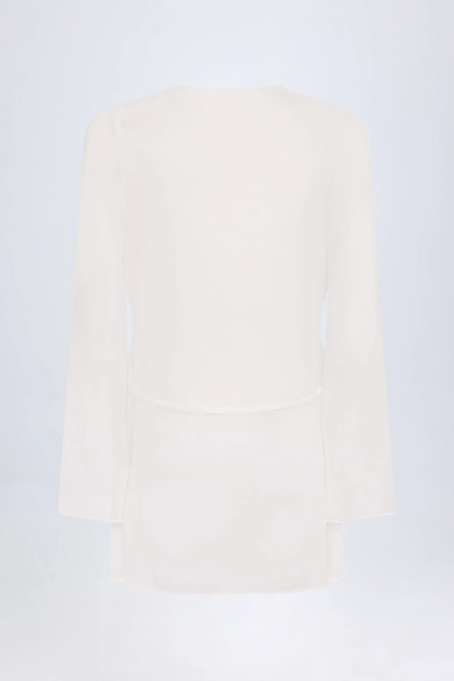 Cowl-Neck Mini Dress in White