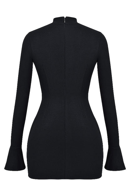 black mini dress