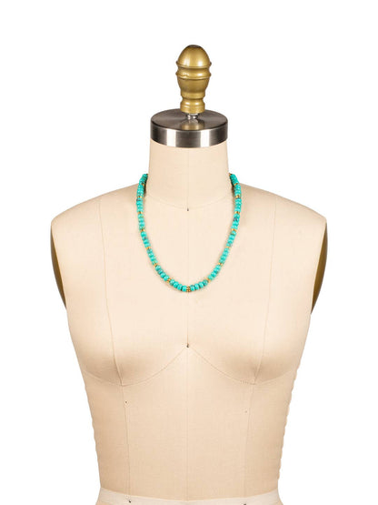 Capri Beaded Tennis Necklace - Blue