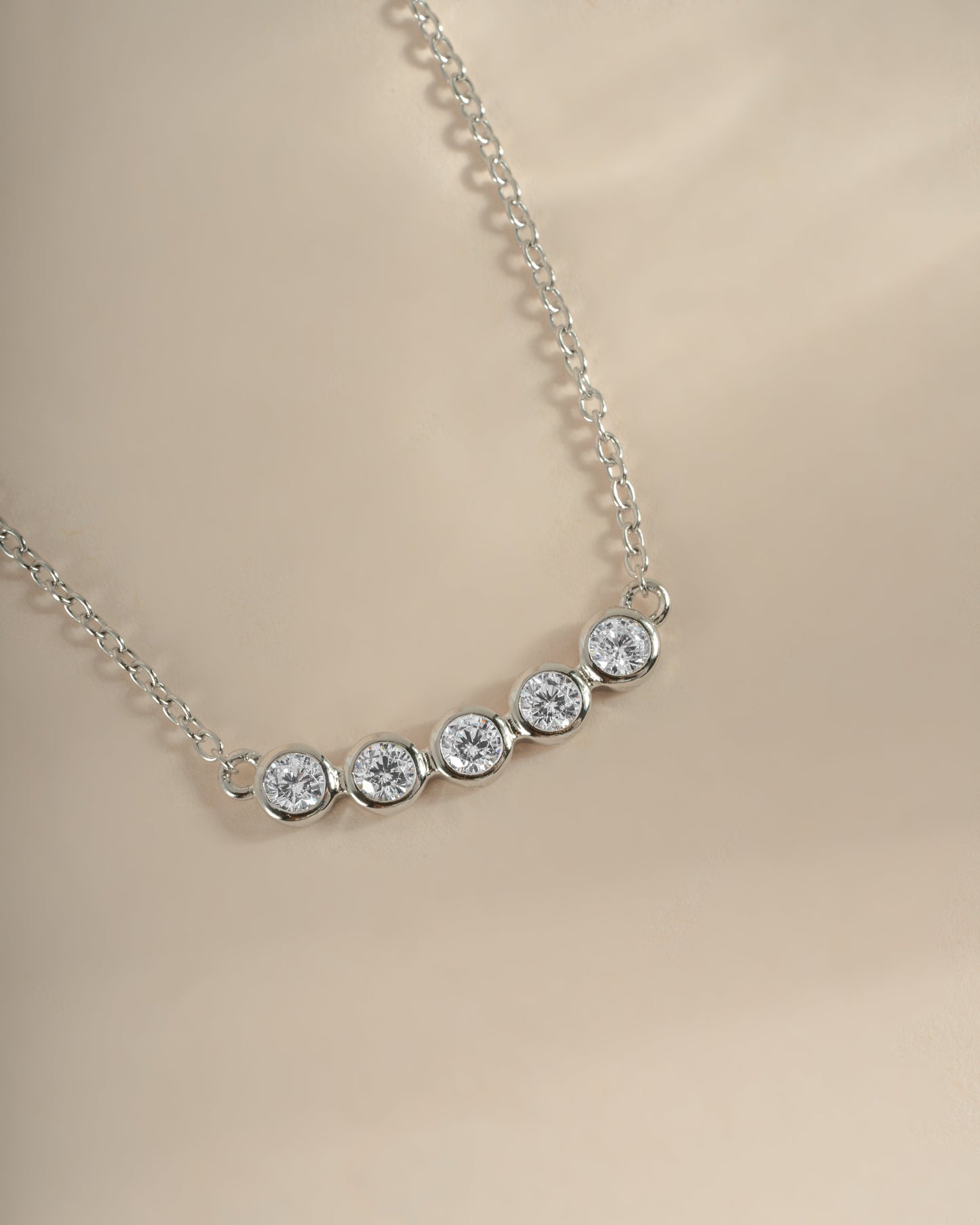 Five Stone Bar Necklace