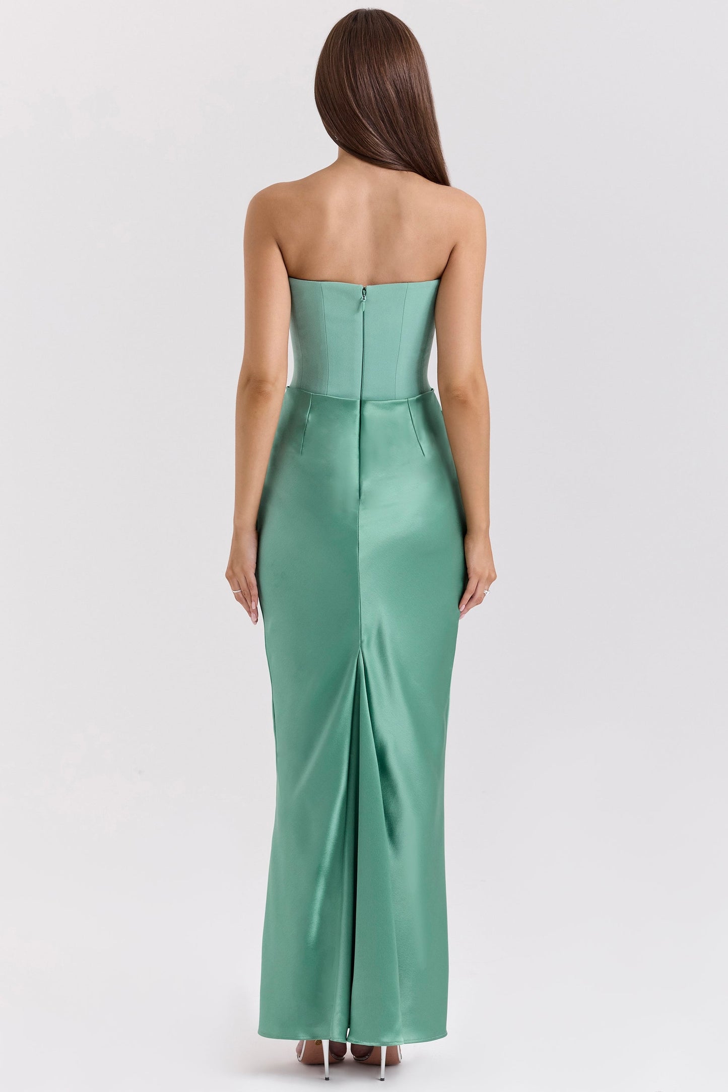 jade strapless corset maxi dress