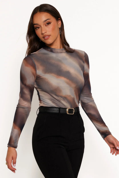 Zallocco Long Sleeve Top - Ombre Stripe