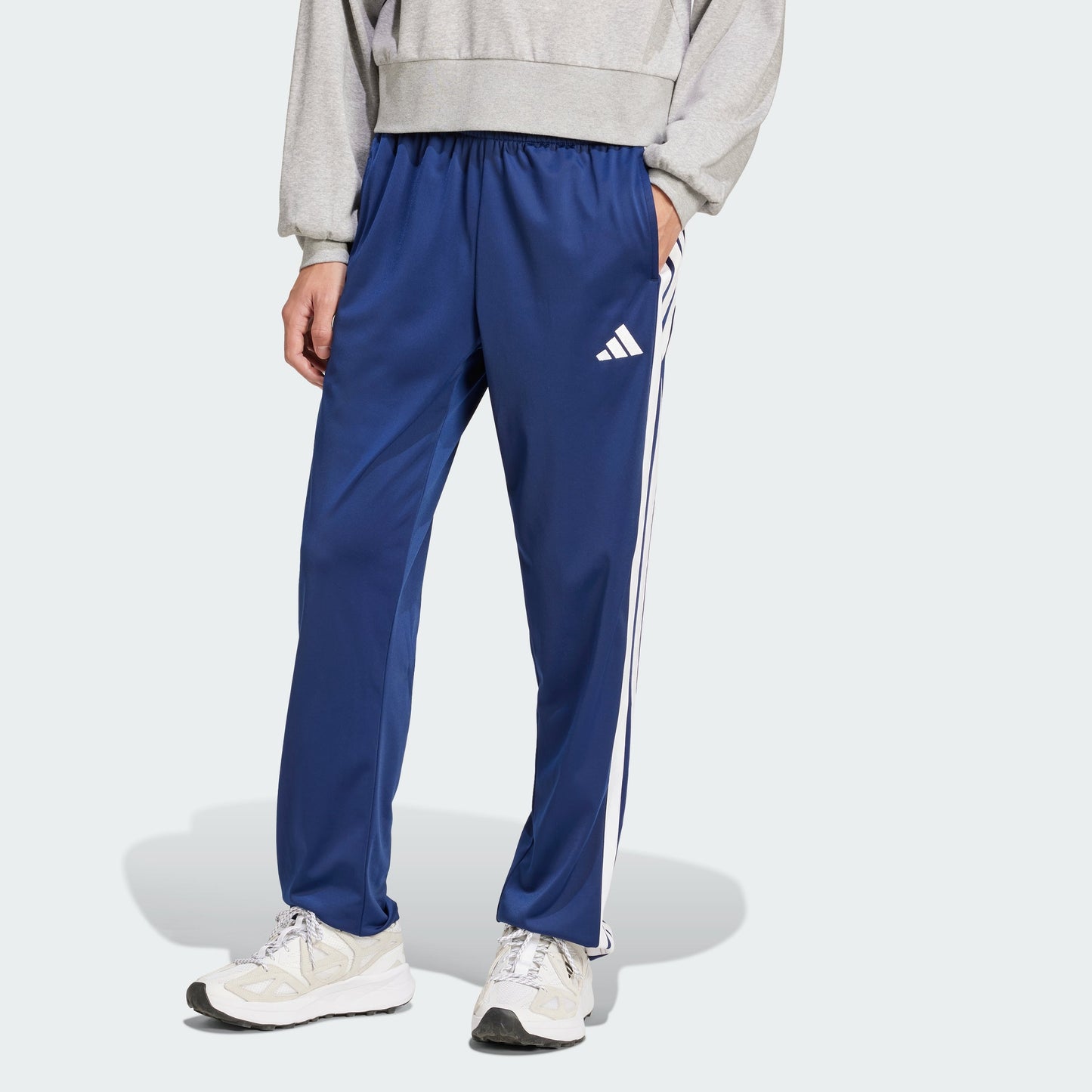 Men's adidas 3-Stripes Tricot Regular-Fit Open Hem Track Pants
