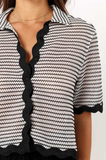 Giada Top - Black White