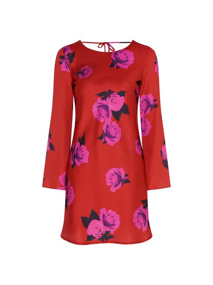 Roberta Dress in Red Floral