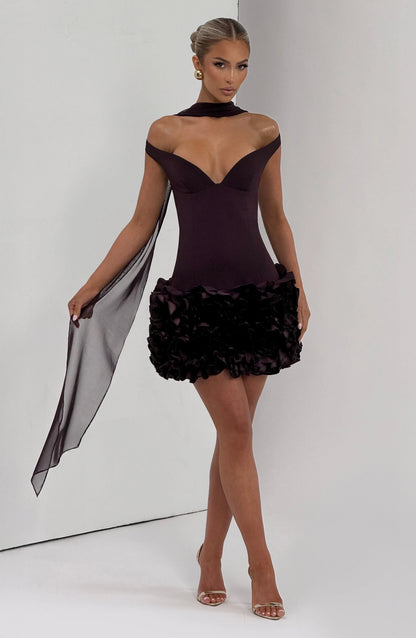 Aveta Mini Dress - Plum