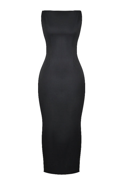 black maxi dress