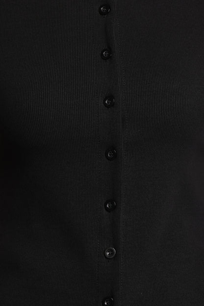 Tylarah Short Sleeve Cardigan Top - Black
