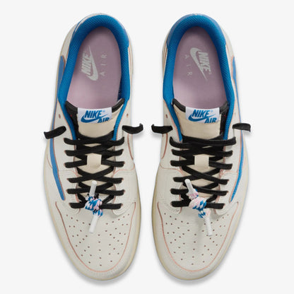 Air Jordan 1 Low OG SP x Travis Scott x Fragment Design 'Sail / Military Blue' (2025)