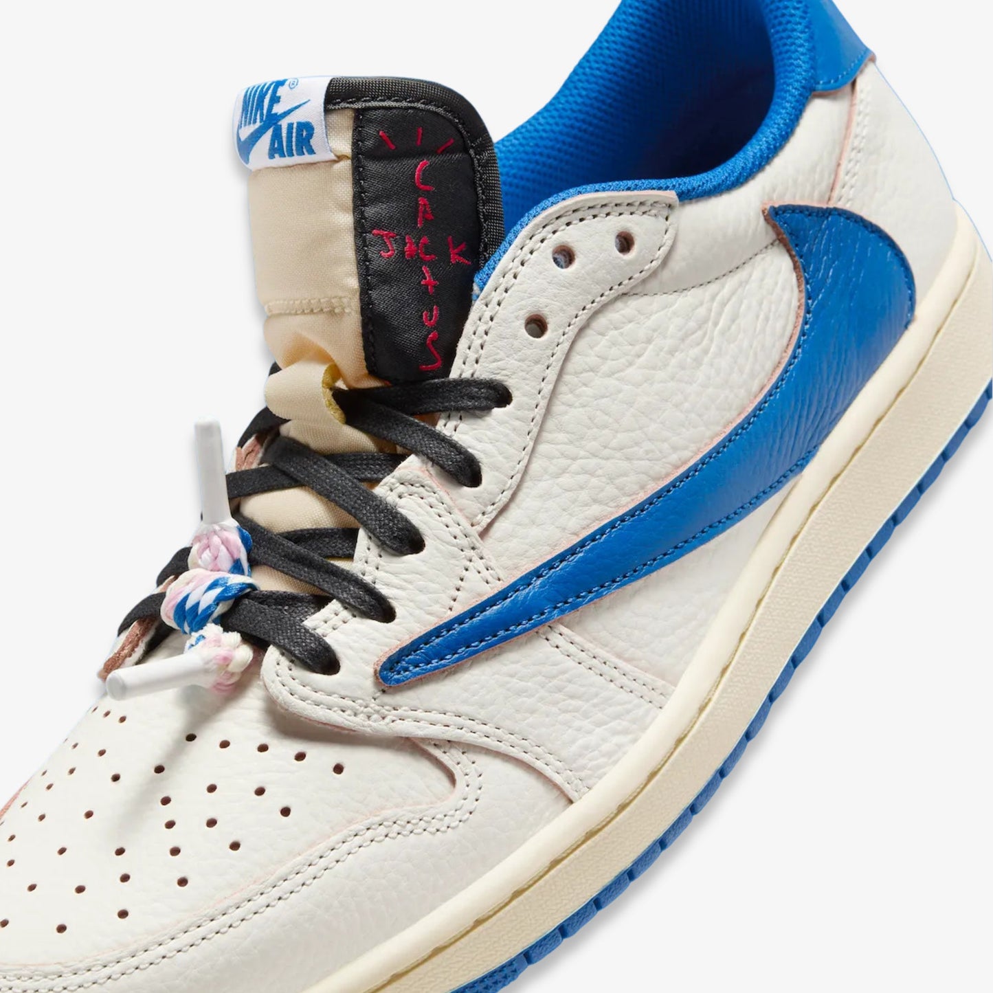 Air Jordan 1 Low OG SP x Travis Scott x Fragment Design 'Sail / Military Blue' (2025)