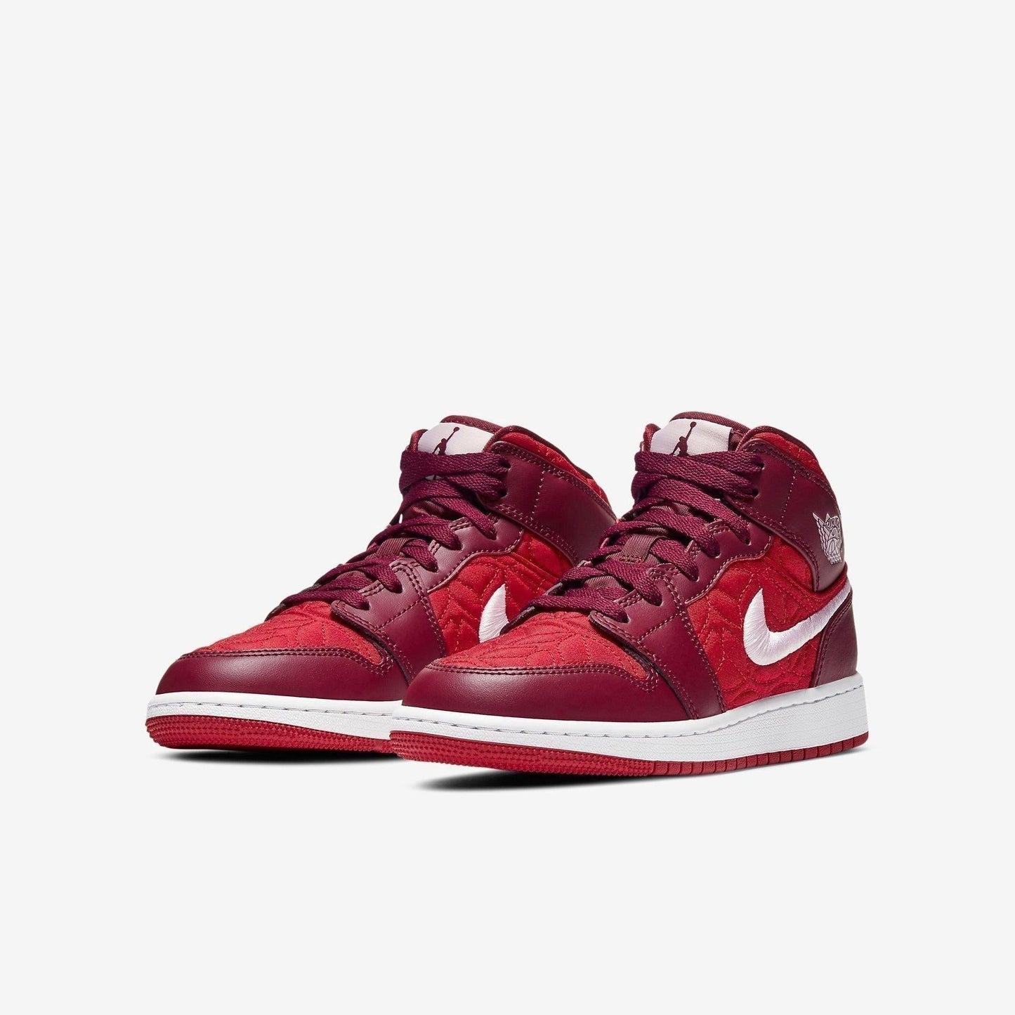 Air Jordan 1 Mid SE 'Red Quilt / Valentine's Day' (2020) (GS)