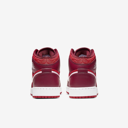 Air Jordan 1 Mid SE 'Red Quilt / Valentine's Day' (2020) (GS)