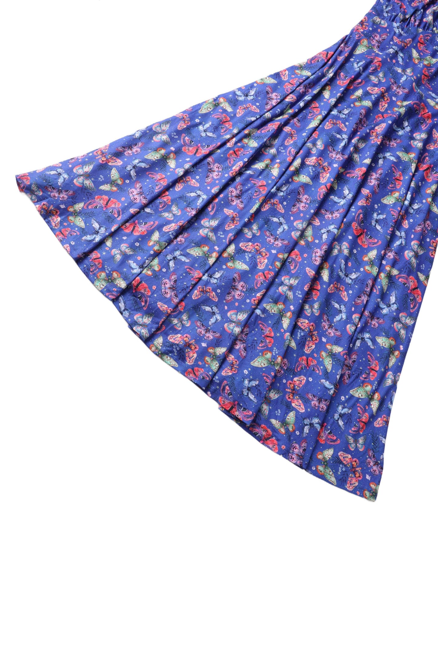 Julia Blue Butterfly Midi Dress
